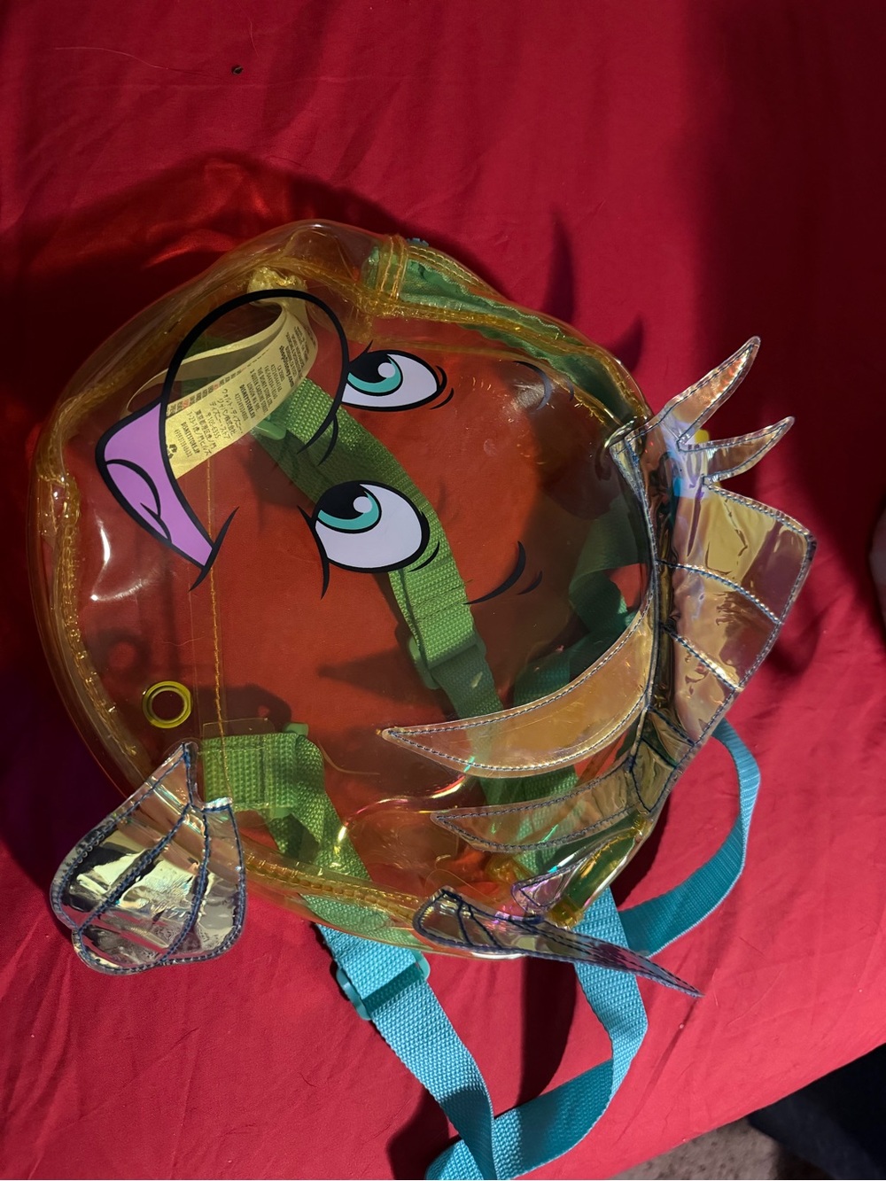 Disney The Little Mermaid Flounder Backpack/ See Through